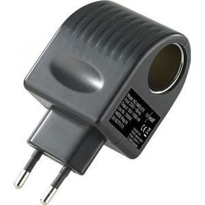 Transformateur - REVOLT - Mini transformateur 230 V / 12 V - Rouge - Allume-cigare - LED de signalisation