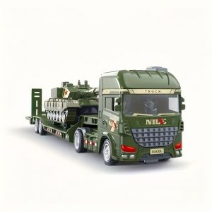 Jeu de camions jouets - Remorque-citerne - Pelleteuse et char militaire - &Eacute;ducatif - 3 &agrave; 6 ans