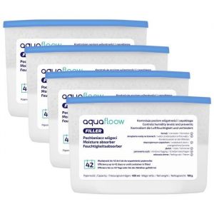 AquaFloow Refiller absorbeur dhumidité 400 ml - non parfumé - 4 pièces
