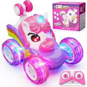 Voiture T&eacute;l&eacute;command&eacute;e Pour Fille &Agrave; Partir De 3 4 5 6 AnsJouet De Voiture &Agrave; Partir De 3 4 5 6 AnsLicorne Cadeau Pour Fille De 3-6