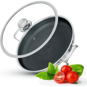 Batterie De Cuisine Avec CouvercleCasseroleFaitoutPoêle ProfondePoêle À PaellaCompatible InductionIngénierie Allemande Hybri