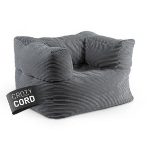 Lumaland Fauteuil-sac Modular Cord 96 x 72 x 70cm gris