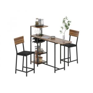 Ensemble table de bar avec tabourets ensemble de table de bar 3 pi&egrave;ces avec table de cuisine pliante  TABLE A MANGER AVEC CHAISES