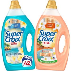 Lessive Liquide - Super Croix - Lot de 2 - 42 Lavages - Bora Bora - Maroc