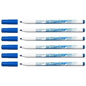 Lot de 6 Feutres effa&ccedil;able &agrave; sec 1721 pointe Fine ogive bleu