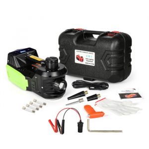 Cric &eacute;lectrique hydraulique 5 tonnes  12 V cric hydraulique 155 mm &agrave; 450 mm accessoires d&eacute;clairage LED &eacute;l&eacute;vateur de voiture