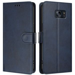Coque pour Samsung Galaxy S7 Edge 5.5 Etui Housse en Cuir PU [RFID Blocage] [Fermeture Magn&eacute;tique] Flip Case -Bleu YBWGN