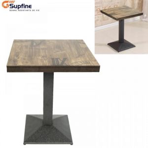 SUPFINE Table de Salle &agrave; Manger Carr&eacute;e pour Bar et Cuisine Salon Salle &agrave; Manger pour 2-3 Personnes