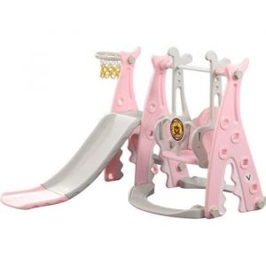 Ensemble de terrain de jeu - ConfoMaison - Toboggan 3 en 1 - Balan&ccedil;oire - HDPE &eacute;cologique - Int&eacute;rieur