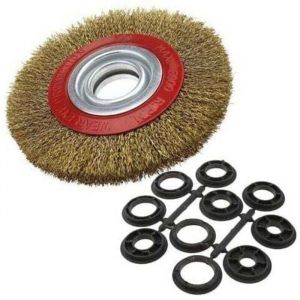 Brosse circulaire en acier pour nettoyer touret &agrave; meuler diam&egrave;tre 125 mm/150 mm/200 mm 150mm TRIMEC