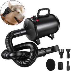 Sèche-Poils pour Chien Pulseur Chien Température et Vitesse du Vent RéglablesToilettage Sèche-Cheveux pour Animaux Domestiques