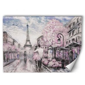 Tableau Décoration Murale Paris 200x134 cm Impression sur Toile Papier intissé Tour Eiffel Poster ville amoureux pour salon