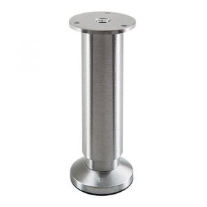 SOTECH Pied de meuble TERRA hauteur 150 mm alu bross&eacute; r&eacute;glable en hauteur jusqu&agrave; max. 15 mm charge jusqu&agrave; 250 kg