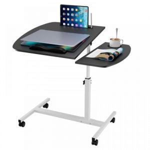 MIPAN.Table pour ordinateur portable 60 x 40 cm.Bureau - Rehausse Bureau.avec plateau pour clavier.Réglable en hauteur.Noir