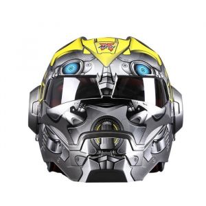 Casque Int&eacute;gral Adulte de Marque homme et femme Casque moto iron man homecoming marvelJaune Jaune#XL