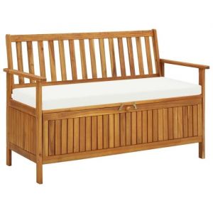 Banc de rangement Meuble Bas Coffre de jardin Bois dacacia solide 120x63x84 cm3089