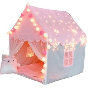 Tente jeu enfants princesse grande tente ch&acirc;teau f&eacute;es rose rideau fen&ecirc;tre