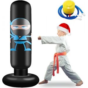 Sac de Boxe Gonflable Sac de Frappe sur Pied pour Enfant Fitness de Boxe Autoportant Tumbler Sac pour Karat&eacute; Fitness MMA [A1]