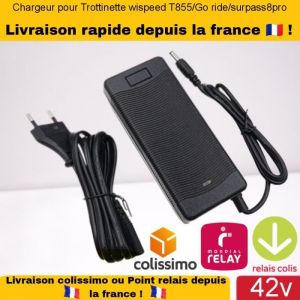 Chargeur trottinette &eacute;lectrique Wispeed T855 Surpass 8 proGo ride 42v pour batterie 36v EXPEDITION DEPUIS LA FRANCE SEEDTECH