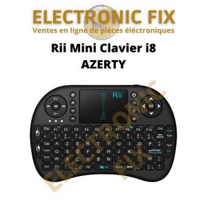 Rii Mini Clavier i8 Wireless AZERTY Ergonomique sans Fil  TouchPad pour Smart TV Mini PC HTPC