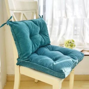 Coussins de Chaise avec Dossier 1 Lot de 2: Coussin dassise 43 x 43 cm et Coussin Dossier 43 x 30 cm Bleu