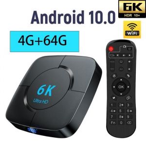 Android tv box tv android 10  Smart TV BOX Wifi BT 4G 64Go H616 6K Netflix Google Store Bo&icirc;te multim&eacute;dia box Android