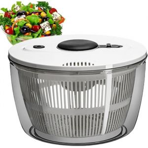 Essoreuse &agrave; Salade Pro 5L - Grande Capacit&eacute; Transparente Classique pour L&eacute;gumes Gain de Place