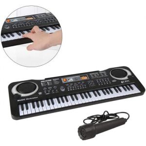 Pianos et claviers pour enfants Orgue &eacute;lectronique portable &agrave; 61 touches avec microphone Clavier simul&eacute; Musique Piano J 268322