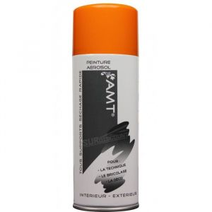 Bombe peinture a&eacute;rosol - AMT - Fuzhou - BPA23 - Orange fonc&eacute; - 330 Ml