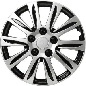 Enjoliveurs Toronto silver/black 14 (Bo&icirc;te de 4)