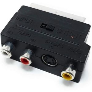 MainCore Adaptateur péritel vers 3 x RCA (Phono) et S-Vidéo Adaptateur convertisseur Composite AV Adaptateur Changeur Audio 1639