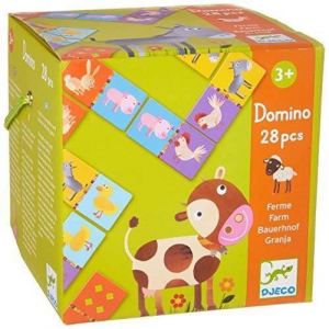 Jeu de soci&eacute;t&eacute; - DJECO - Domino de la Ferme - 28 pi&egrave;ces - Pour enfants &agrave; partir de 3 ans - Mixte