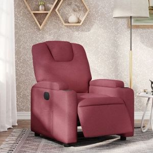 BEWI&reg;Fauteuil inclinable - Fauteuil R&eacute;glable/Fauteuil de relax - 1 personne - &eacute;lectrique Rouge bordeaux Tissu &FR36370