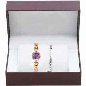 Coffret Cadeau Montre Femme + Bracelet Femme Fille Ados Montre pour Femme Etudiant Quartz Japonais - Etanche - Analogique - Chic