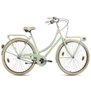 Vélo hollandais dame 28 FEELGOOD monovitesse vert menthe Hollandia