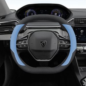 ECELEN Couvre-volant D-type 38cm – Ultra-fin en cuir Nappa – Pour Peugeot 408/408X/508/4008/5008 etc-6 style