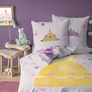 Parure de lit imprimée 100% coton DISNEY HOME PRINCESSE DEGUISEMENT