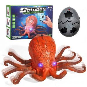 C Jouet t&eacute;l&eacute;command&eacute; 17cm Pieuvre Animal artificiel T&eacute;l&eacute;commande &eacute;lectrique Mouvement &agrave; 360degr&eacute;s Animal interactif Bionic