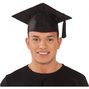 Chapeau de diplômé adulte - Noir - Accessoire de déguisement