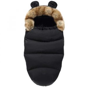 Chanceliere Universelle pour Poussette - ZGEER - Accessoire Poussette - Noir - Coton - 100 x 47 cm