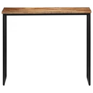 Table console - VINGVO - Teck recyclé massif - 90 x 30 x 76 cm - Finition laquée - Style contemporain
