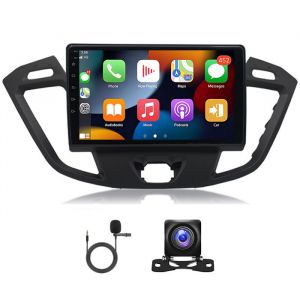 IBEAFILLY Autoradio 9 Carplay pour Ford Transit/Touareg 13-18 Android 13 Car Navigation+Android auto/4+64G+AHD Camera+Microphone