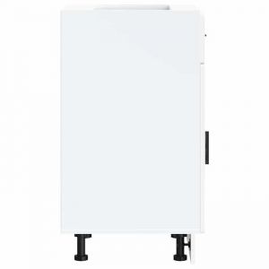 Moderne Placard de cuisine Porto SWEETY Meuble bas de cuisine blanc bois ding&eacute;nierie 50x46x81.5 cm BB1056
