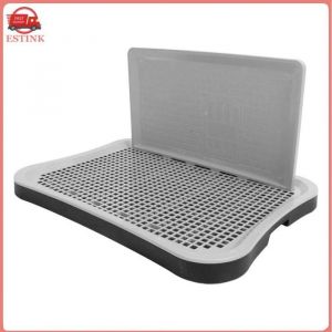 ESTINK plateau de pot pour chien Toilettes De Dressage Pour Chiens Tapis De Propret&eacute; Amovible En Maille Pour animalerie kit Noir