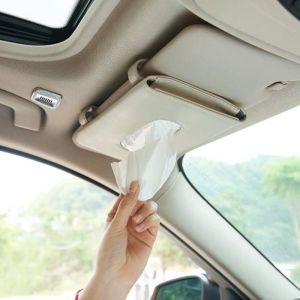 Distributeur de mouchoirs - Non spécifié - Porte-mouchoirs pour voiture - Cuir PU - Noir - Compact