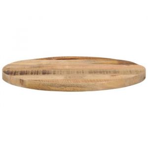 Bon plan Dessus de table Plateau pour table - JILI HOT - Ø 50x15cm rond - Bois massif de manguier brut Thome2454114