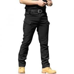 Pantalon Cargo Homme Multipoches Zipp&eacute; Mince Pantalon Combat Pantalon de Travail Imperm&eacute;able Pantalon Militaire Tactique pour