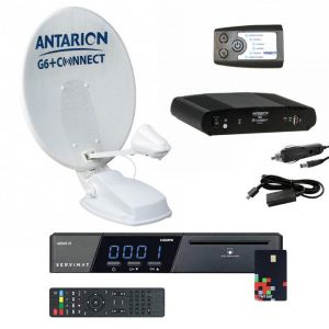 Pack Parabole Satellite Automatique 72cm Microperforée + Récepteur TNTSAT + Positionneur