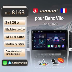 Junsun 2Go 32Go WIFI adaptateur autoradio pour Mercedes Benz Vito 2014 2015-2020 accessoire autoradio android voiture carplay GPS