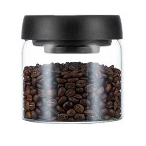Vide en Verre pour Grains de Caf&eacute; Bo&icirc;Te Herm&eacute;Tique pour Aliments C&eacute;R&eacute;Ales Bonbons Conservation de la Fra&icirc;Cheur Pot de 500Ml